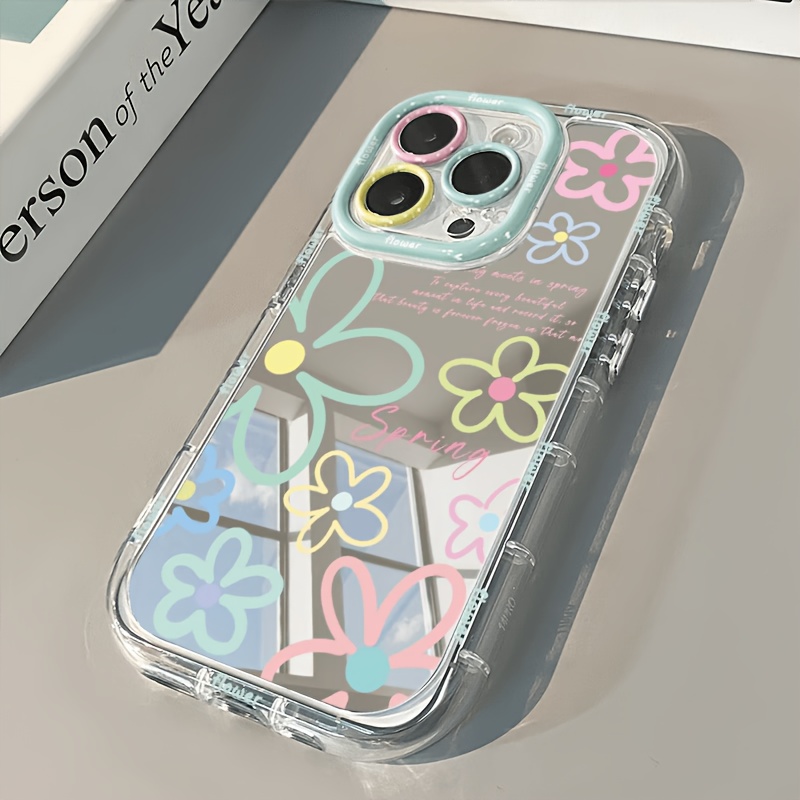 Phone Accessories For Girls - Яркий цветочный граффити-чехол с воздушной подушкой