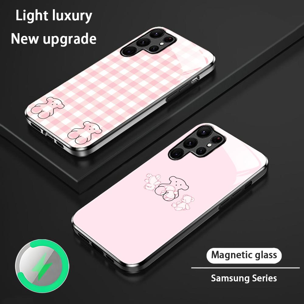 Magnetic Phone Case - Модный роскошный стеклянный магнитный чехол T-TouSES