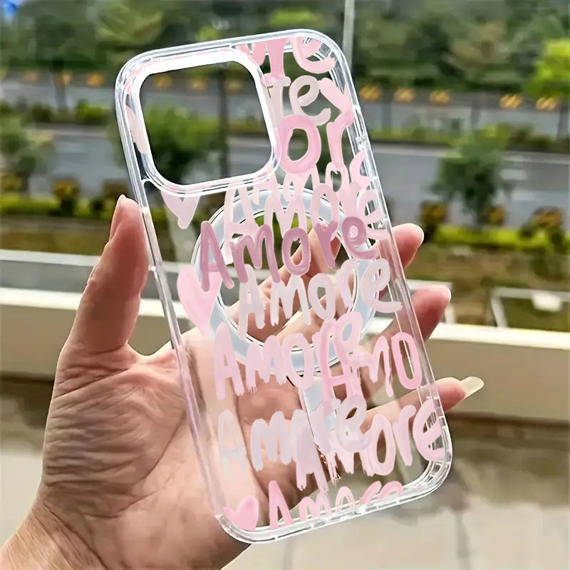 Magnetic Phone Case - Чехол для телефона Amore-Love Romantic Pink