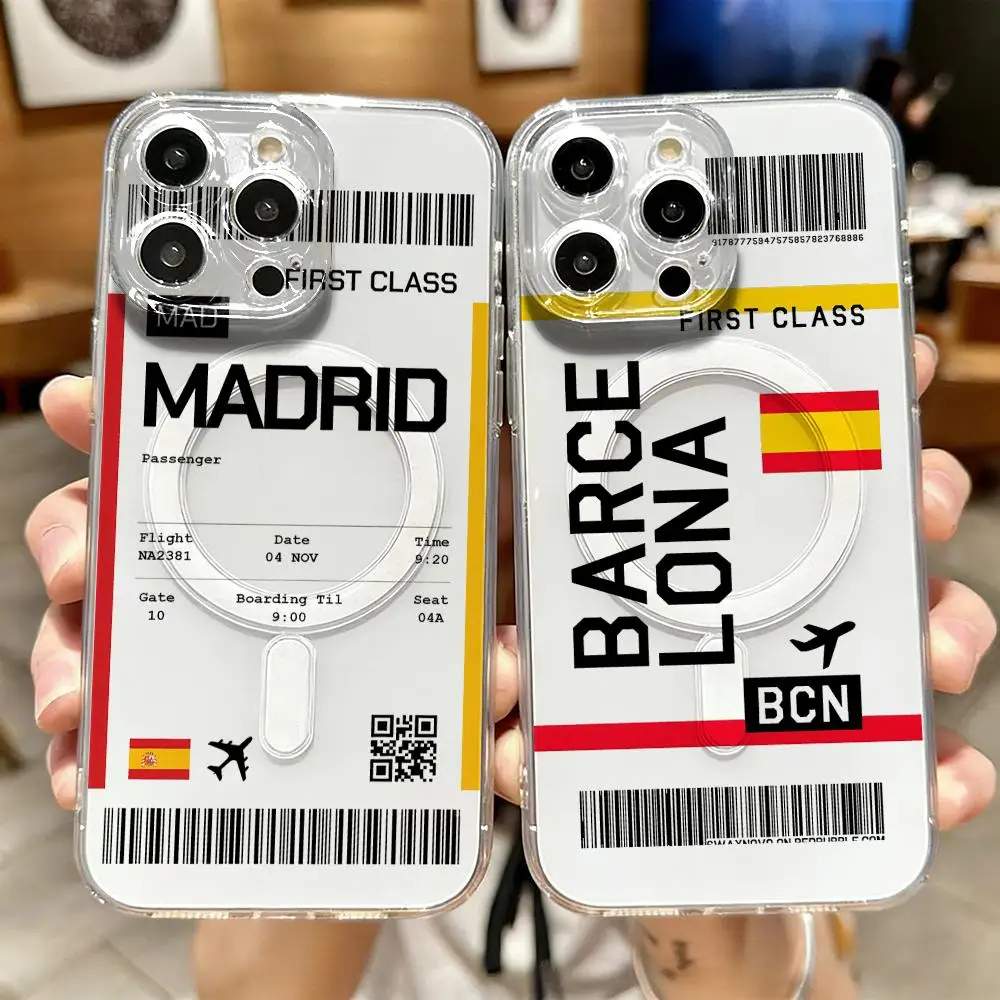 Magnetic Phone Case - Чехол для телефона с дизайном авиабилета