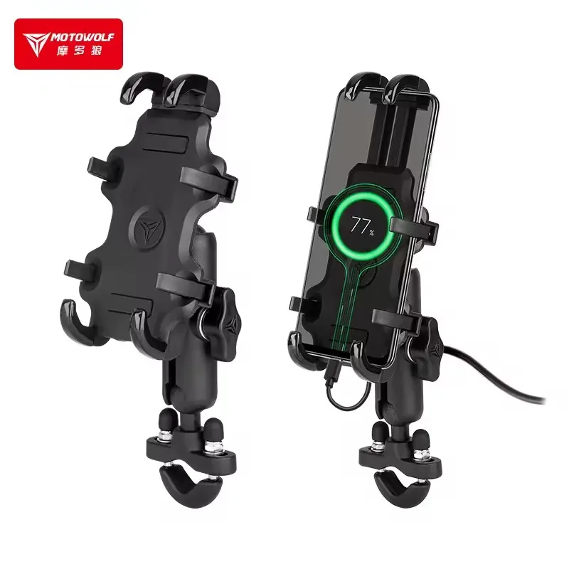 Phone Accessories Charger - Держатель для телефона мотоциклетный с USB-зарядкой