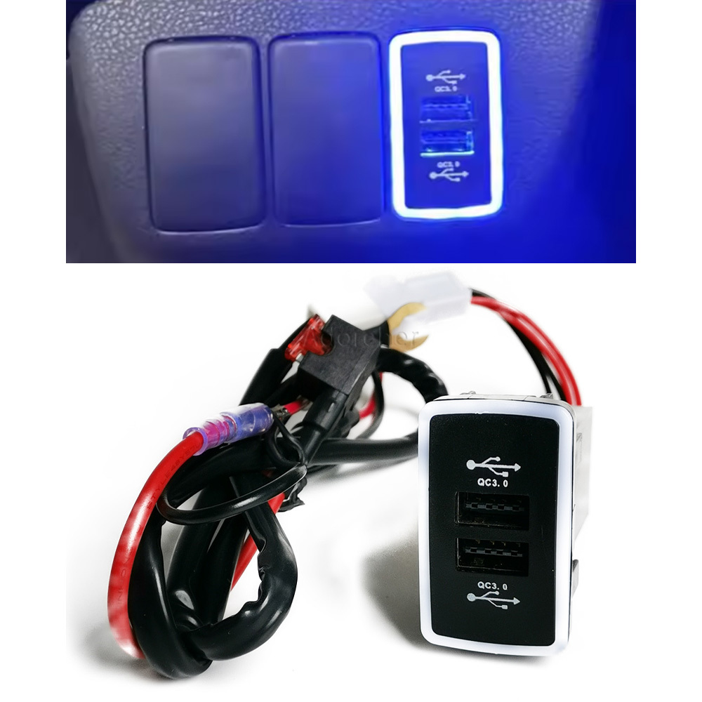 Phone Accessories Charger - 1 шт. синее светодиодное автомобильное зарядное