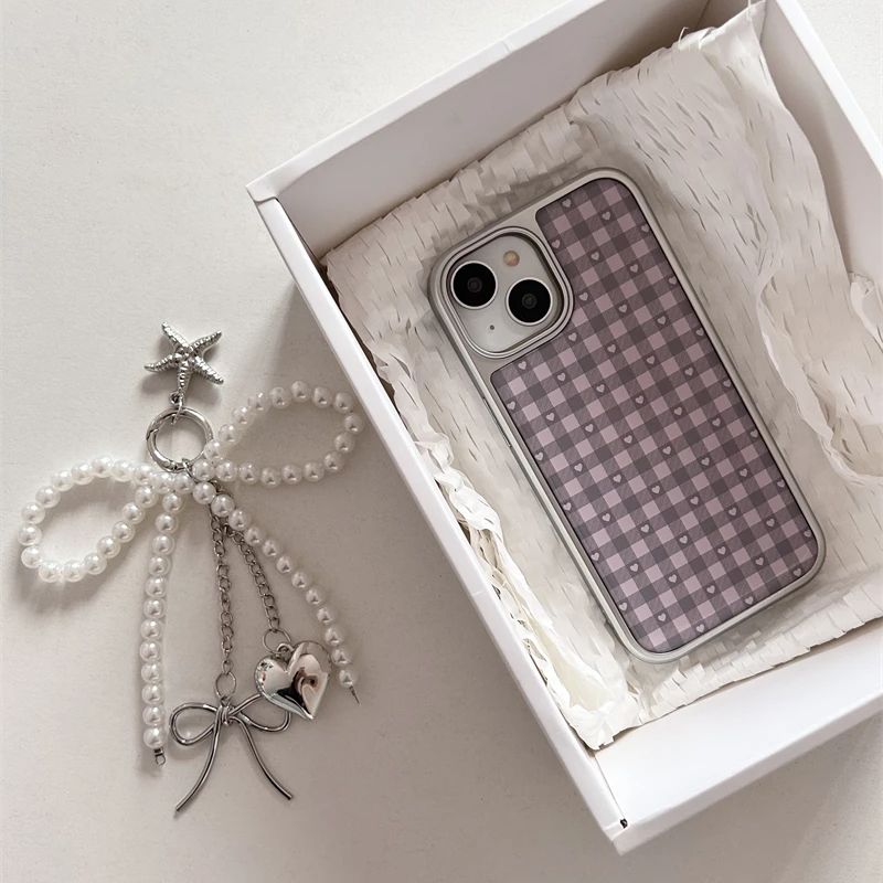 Розовый, фиолетовый клетчатый  – обзор и цена Phone Accessories For Girls