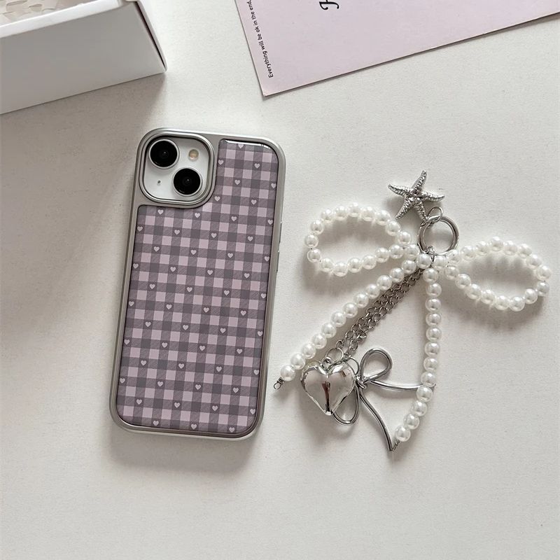 Розовый, фиолетовый клетчатый  – обзор и цена Phone Accessories For Girls