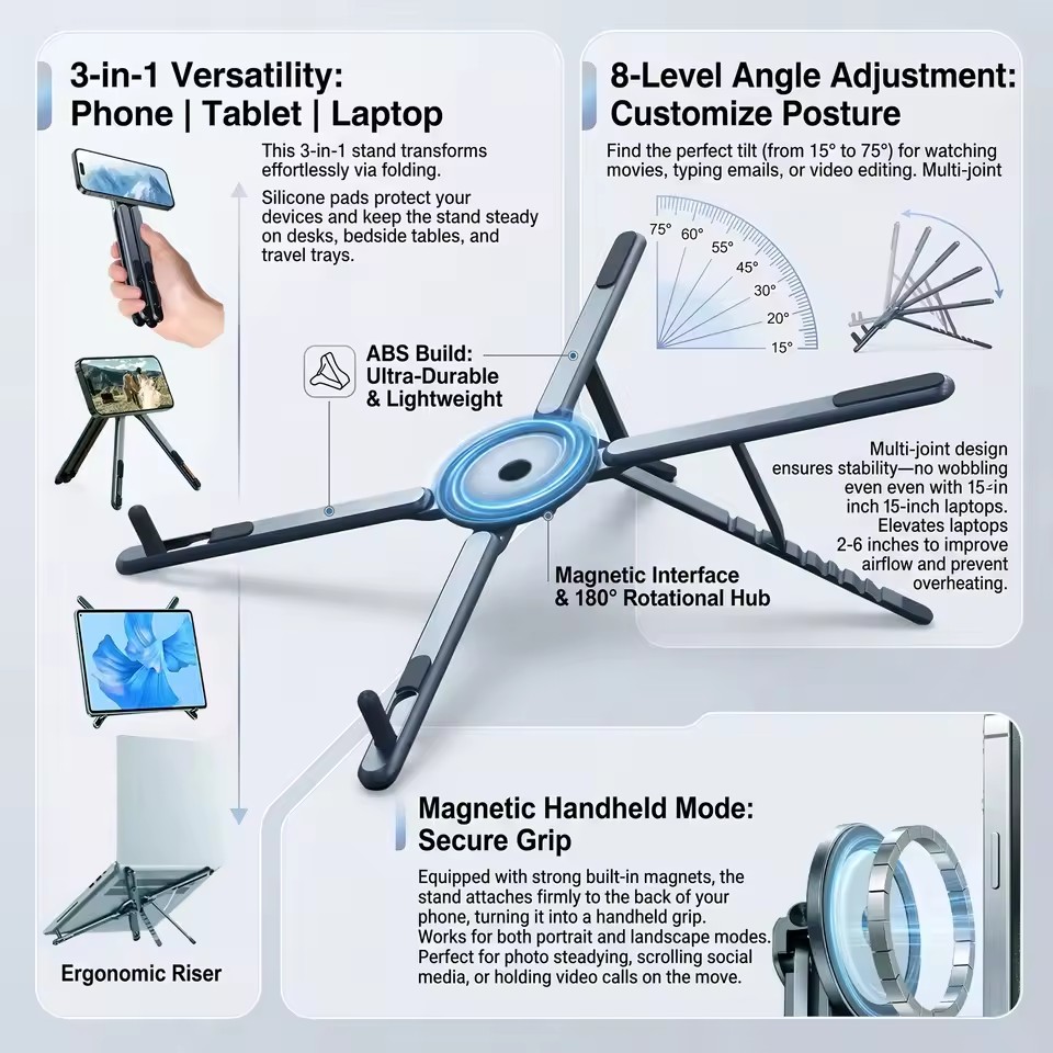 Портативный магнитный держател – обзор и цена Selfie Stick Tripod
