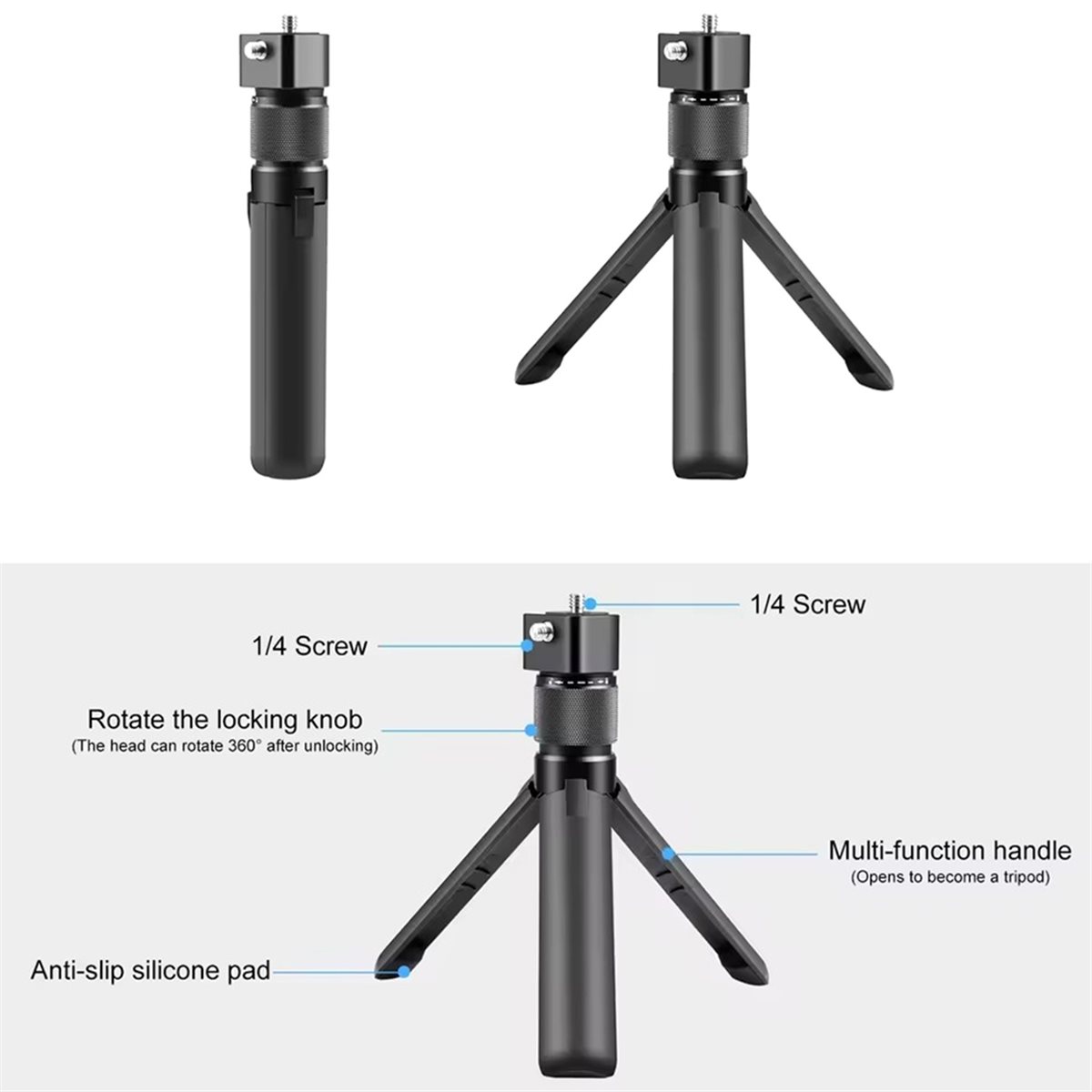 Настольная ротационная подстав – обзор и цена Selfie Stick Tripod